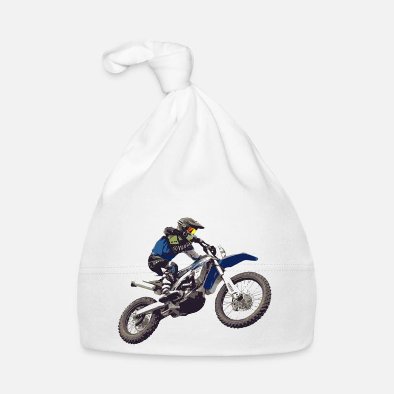 motocross - Bonnet bio Bébé - blanc