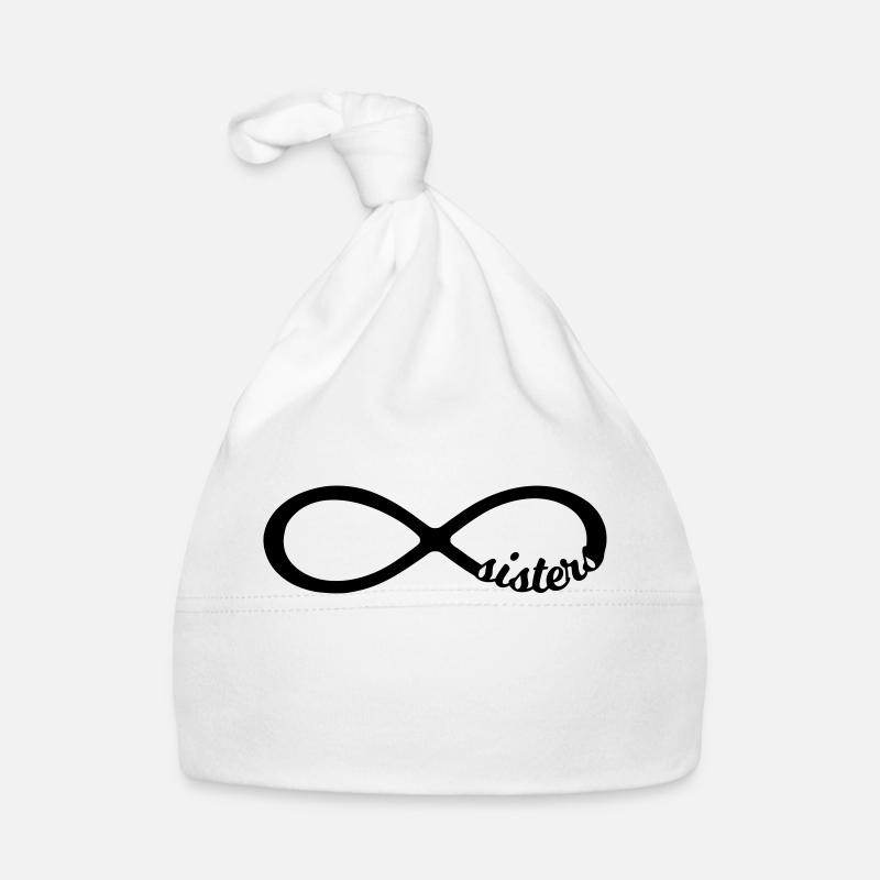 Infinity Unendlichkeit Symbol sisters Schwester 8 Baby Bio-Mütze