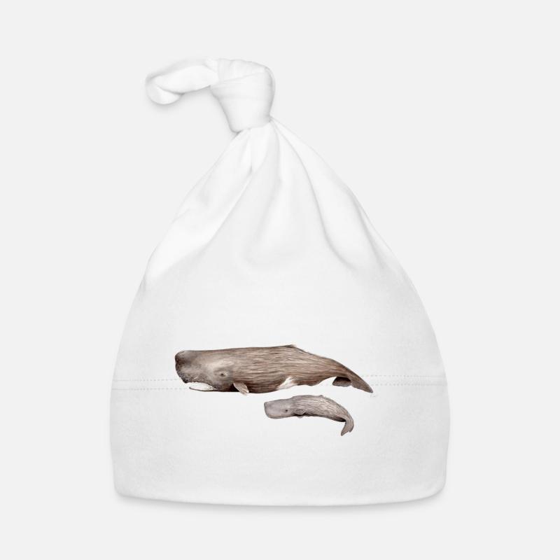 Cachalot - Cachalot - cachalots - Bonnet bio Bébé - blanc