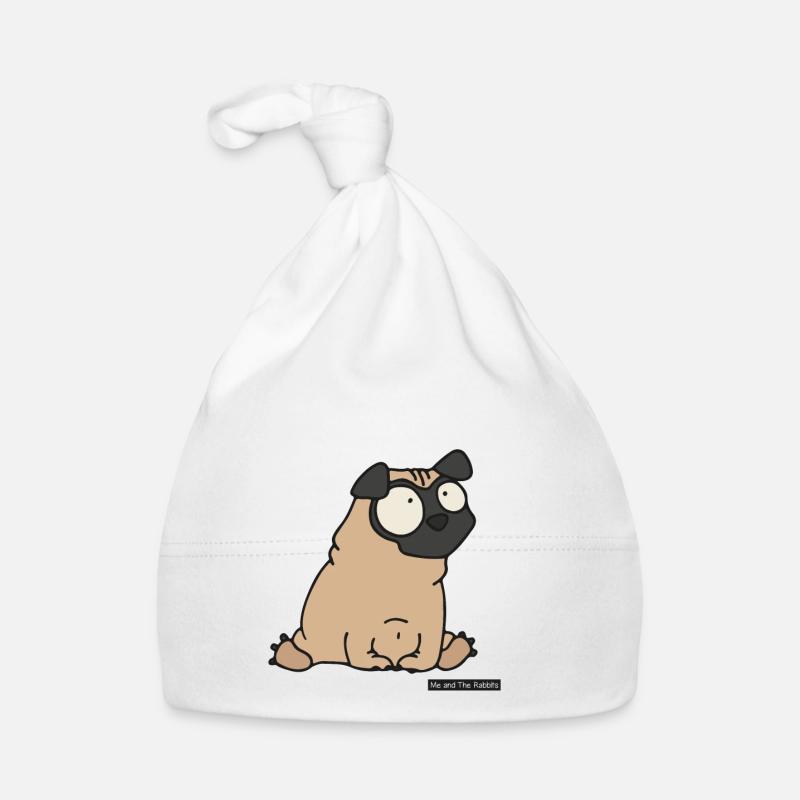 Mops / Pug Organic Baby Cap