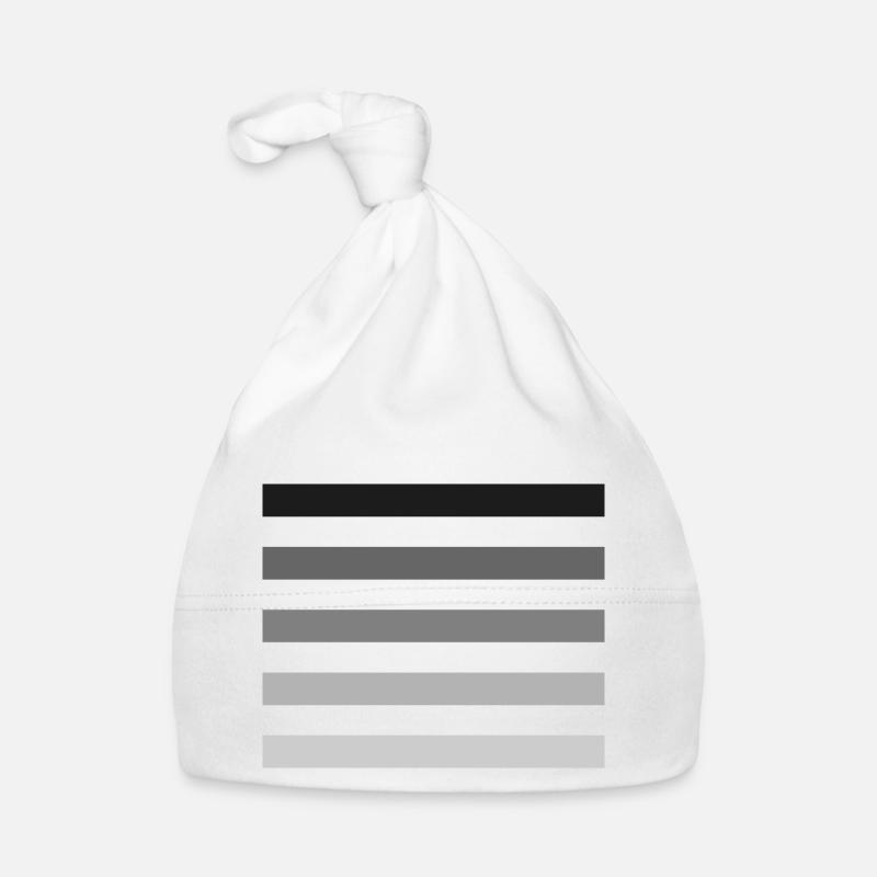 Bandes dans les tons de gris Bonnet bio Bébé