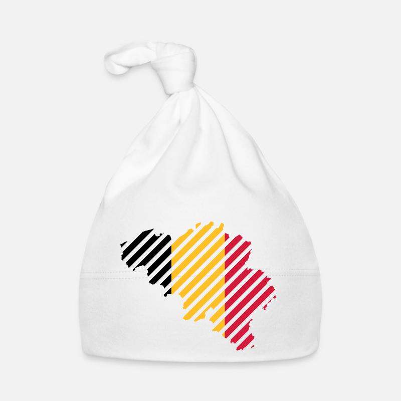 Gestreifte Land Belgien Baby Bio-Mütze