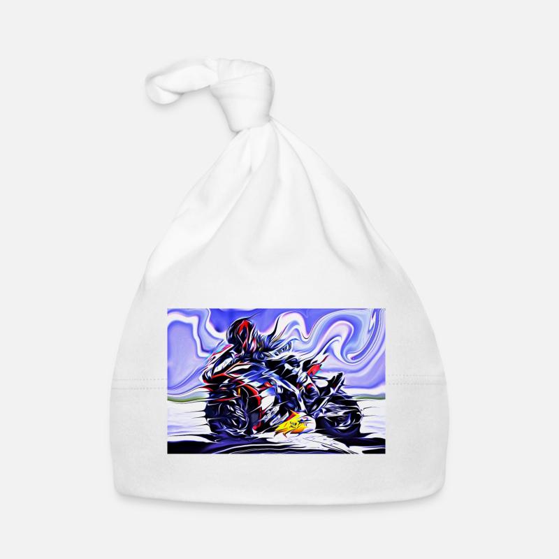 Full Speed On Two Wheels color Organic Baby Cap