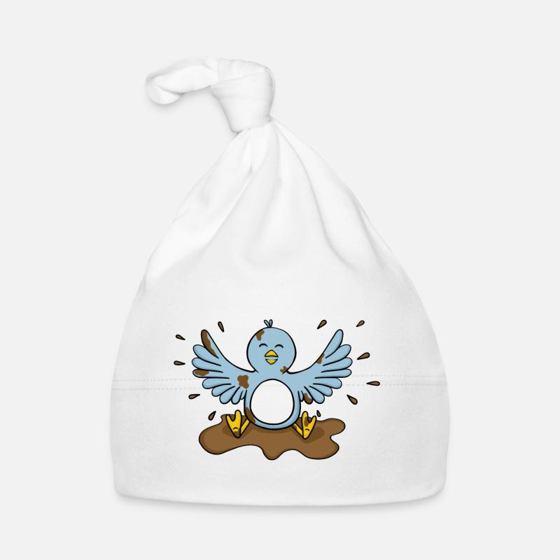 rustre litière - Bonnet bio Bébé - blanc