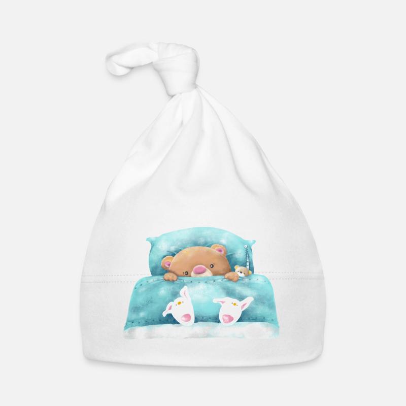 Teddybär Schläft Baby Bio-Mütze