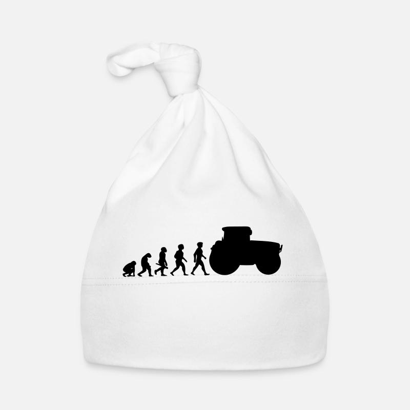 Tracteur tracteur Evolution tracteur - Bonnet bio Bébé - blanc