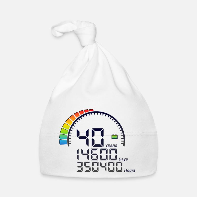 40 ans years compteur anniversaire days hours Bonnet bio Bébé