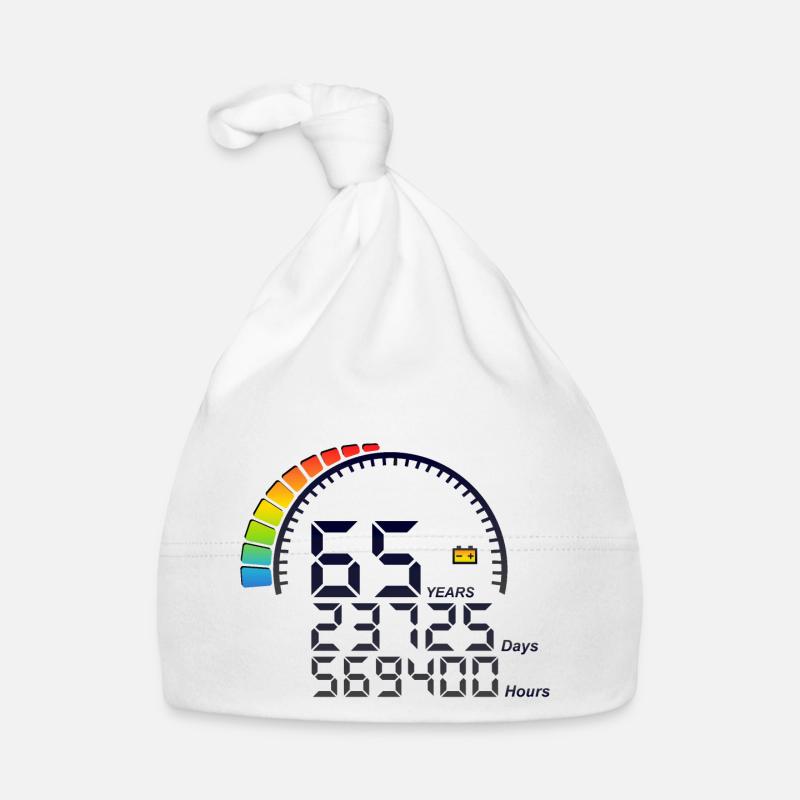 65 years years counter anniversary days speed Organic Baby Cap