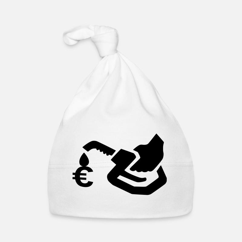 pompe à essence - Bonnet bio Bébé - blanc