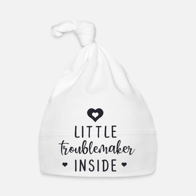 Little Troublemaker Inside Organic Baby Cap