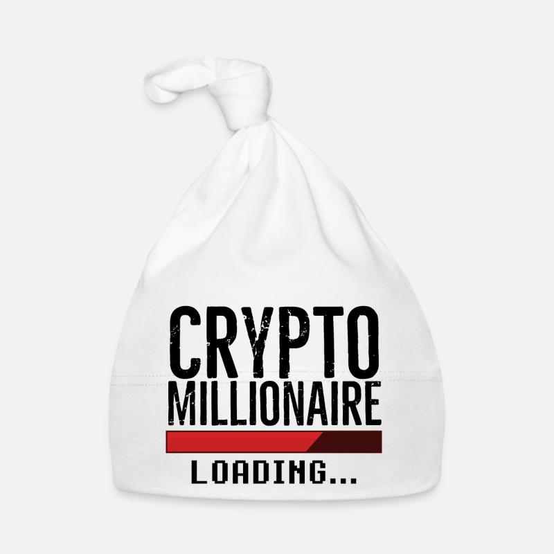 Bitcoin Crypto Millionaire Loading Organic Baby Cap