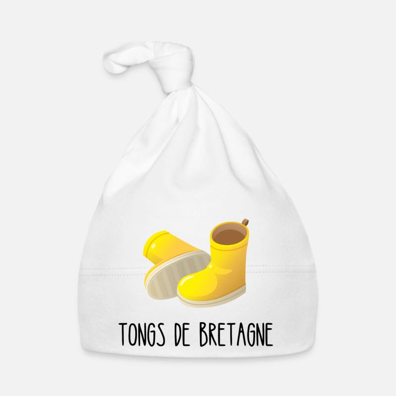 TONGS DE BRETAGNE - Bonnet bio Bébé - blanc