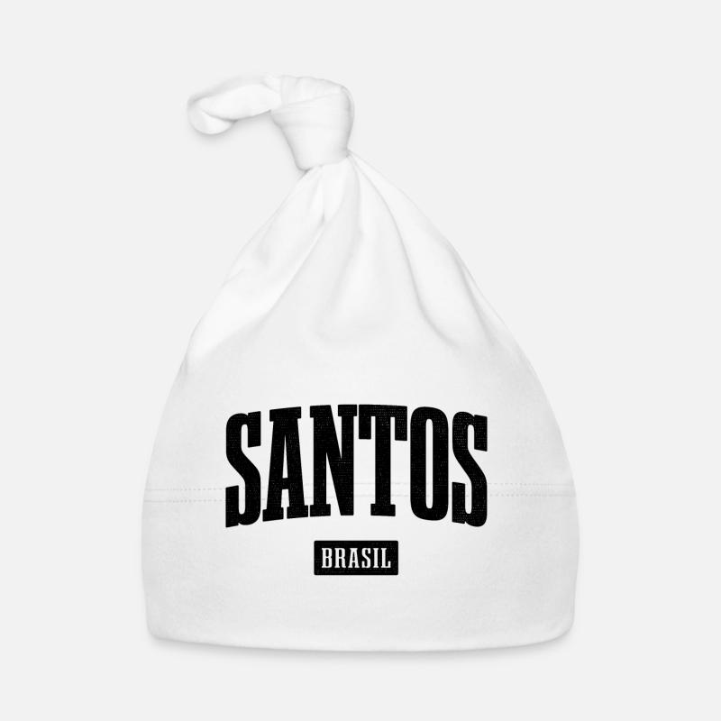 Lettrage en gras Santos Brasil Bonnet bio Bébé