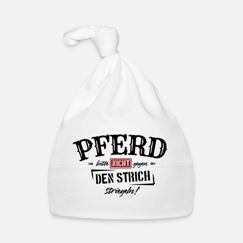 Pferd bitte nicht gegen den Strich striegeln Baby Bio-Mütze