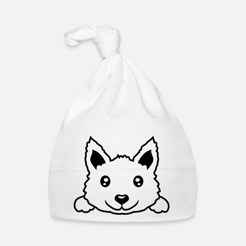 Small cute dog design Organic Baby Cap