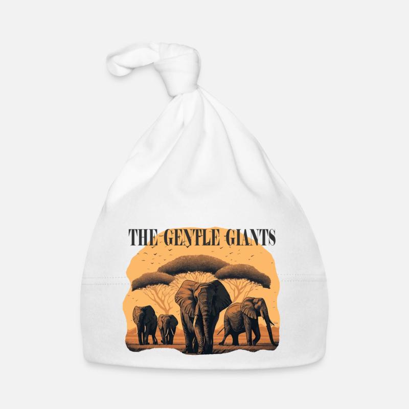 Cadeau Elephant Herd Gentle Giants Bonnet bio Bébé