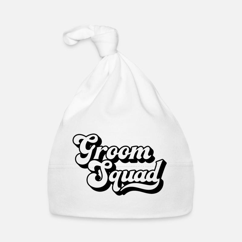 Groom Squad Bachelor Party Men Matching Group Crew Organic Baby Cap