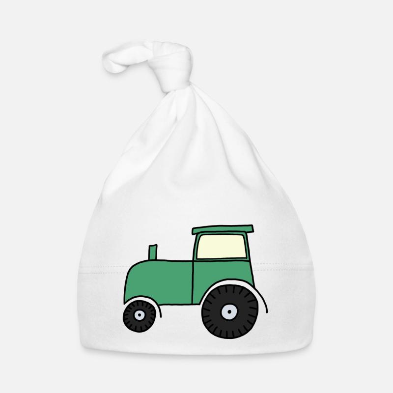 Gezeichneter Traktor Baby Bio-Mütze
