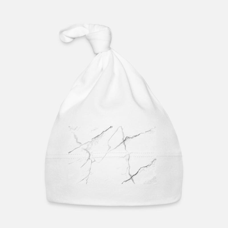 Weißer Marmor Baby Bio-Mütze