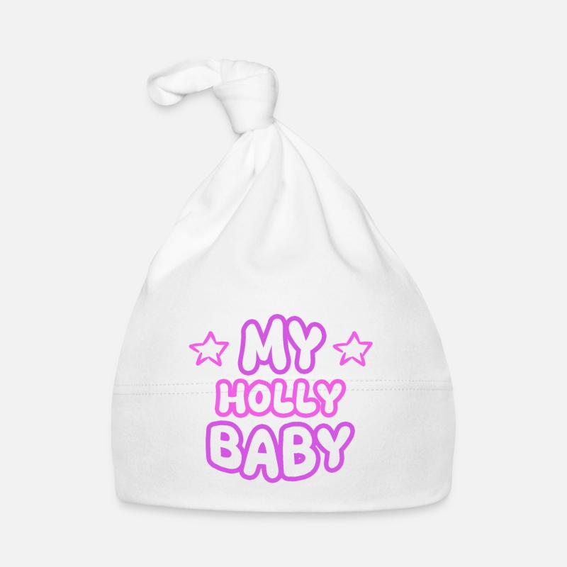 First name Holly Organic Baby Cap