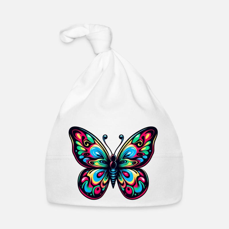 Papillon coloré Bonnet bio Bébé