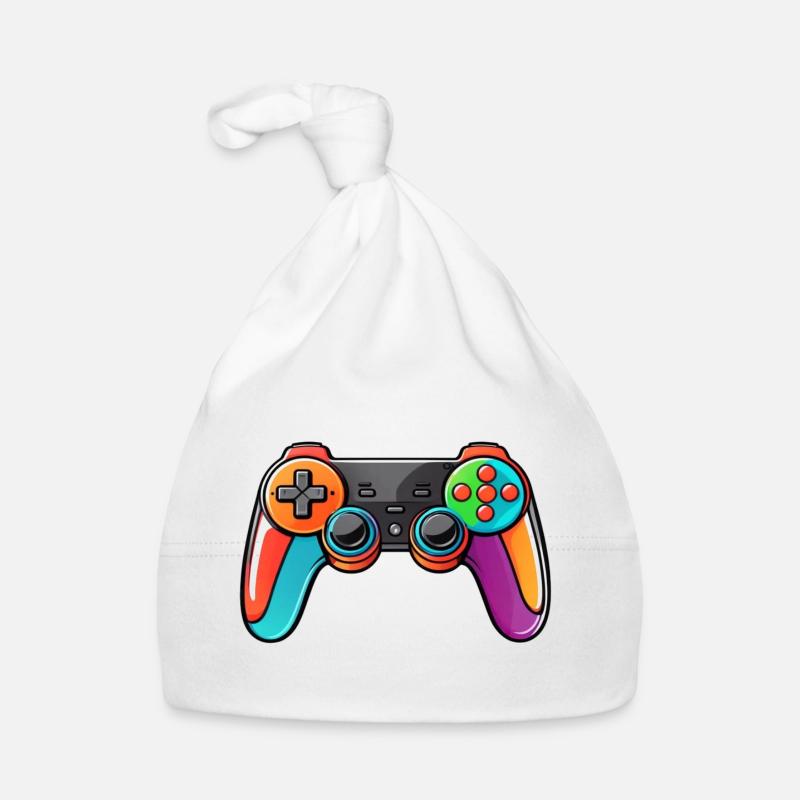 Gamepad Controller Farben Bunt Baby Bio-Mütze