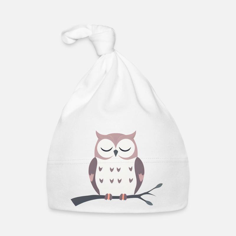 Hibou endormi Bonnet bio Bébé