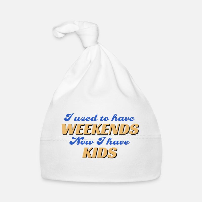 No Weekends Since Kids Chemise - Bonnet bio Bébé - blanc