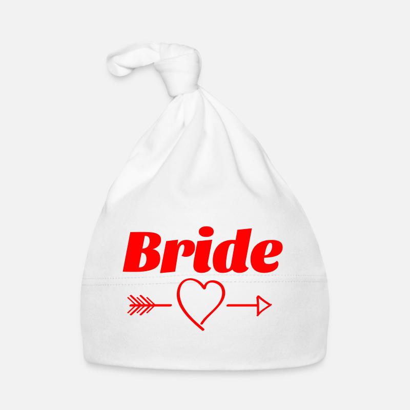 Bridal Heart Arrow Design Organic Baby Cap