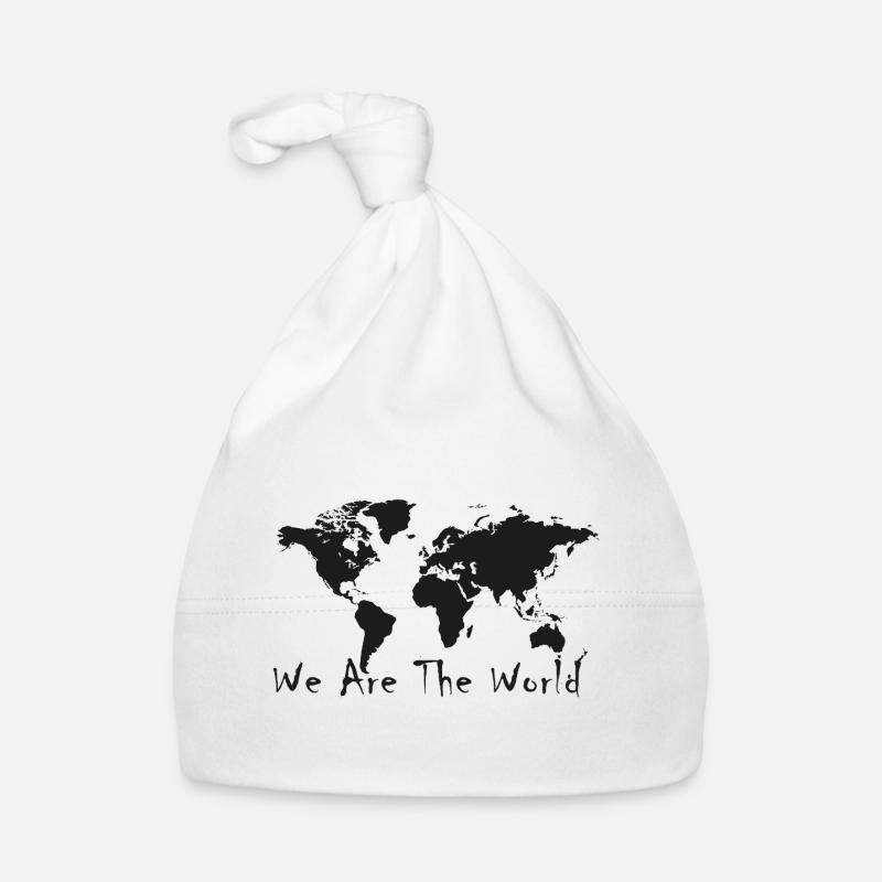 World Unity Map Silhouette Organic Baby Cap