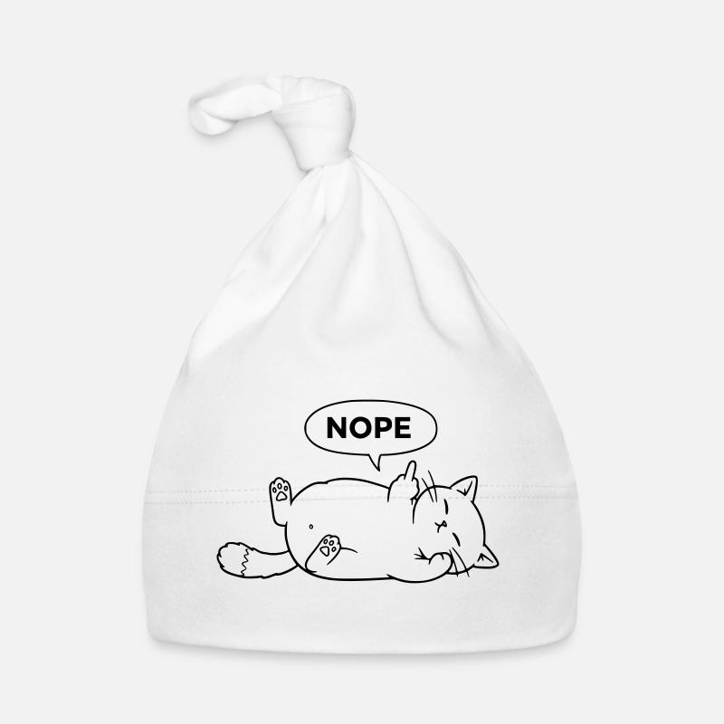 Chat non | Déclaration sarcastique de chat Bonnet bio Bébé