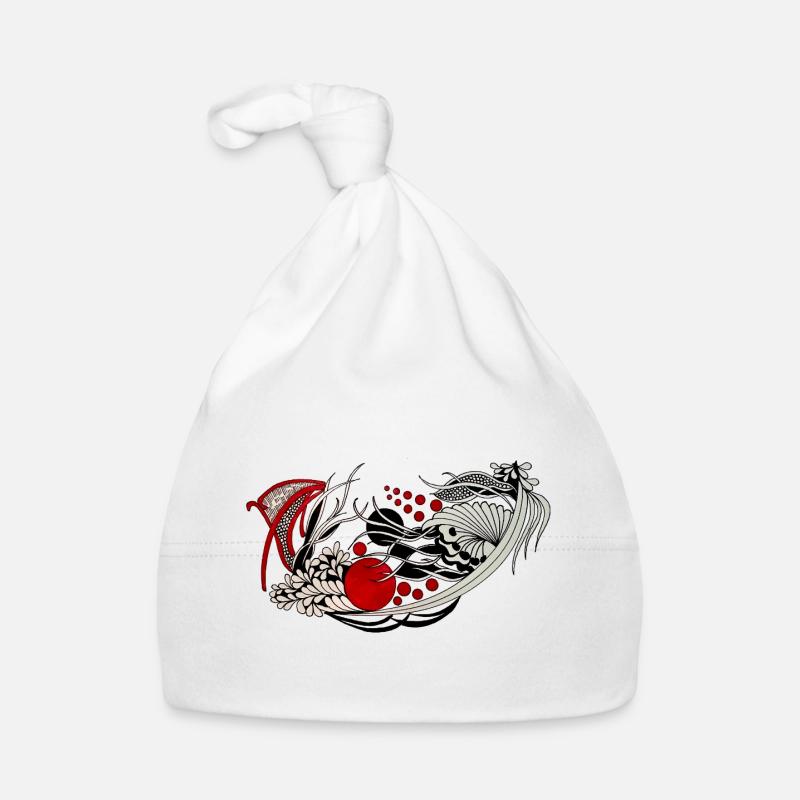 Flowing Flower Shell Waves Organic Baby Cap