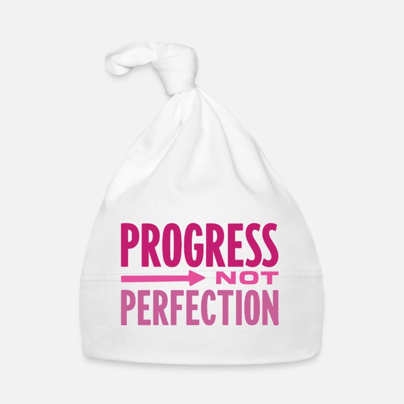 Progress Not Perfection Progress Counts Organic Baby Cap