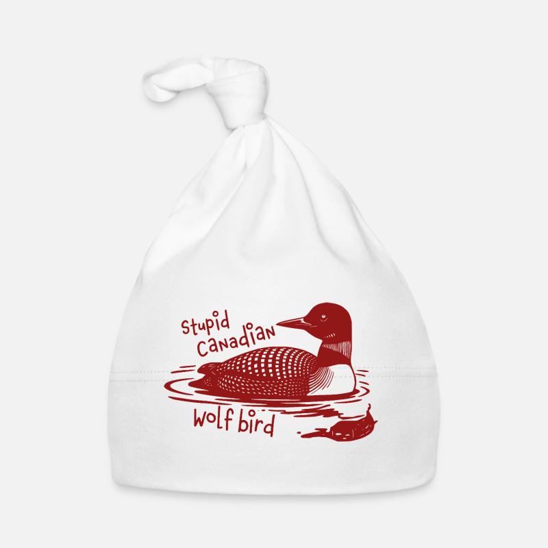 Humour drôle de loon canadien stupide de loon bird Bonnet bio Bébé
