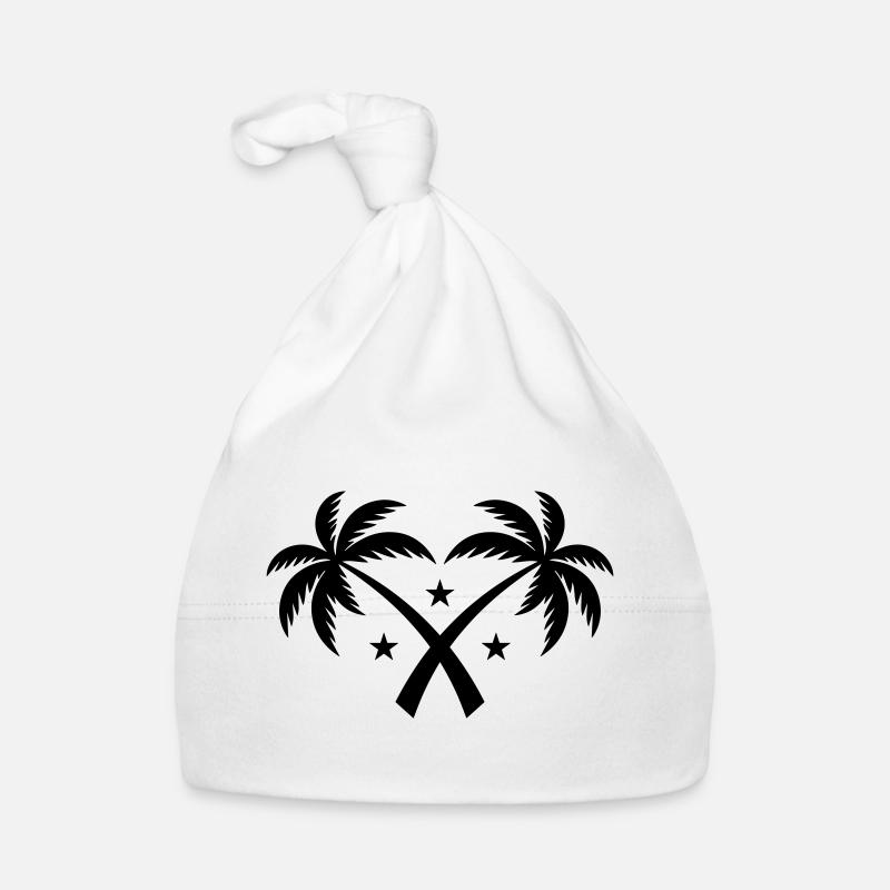 Île du symbole du palmier Bonnet bio Bébé