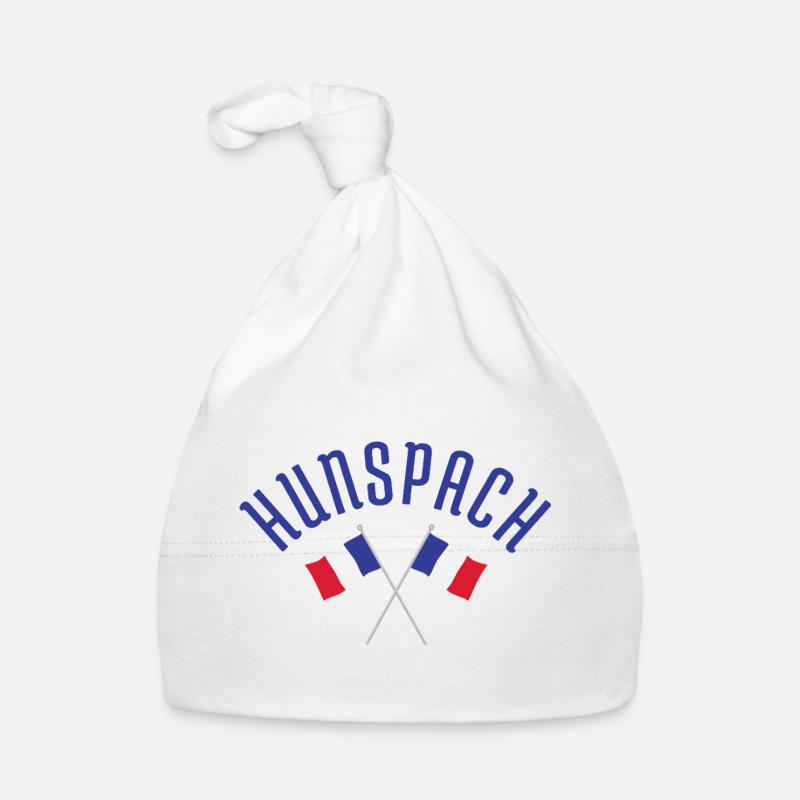 HUNSPACH arqué avec drapeaux français croisés Bonnet bio Bébé