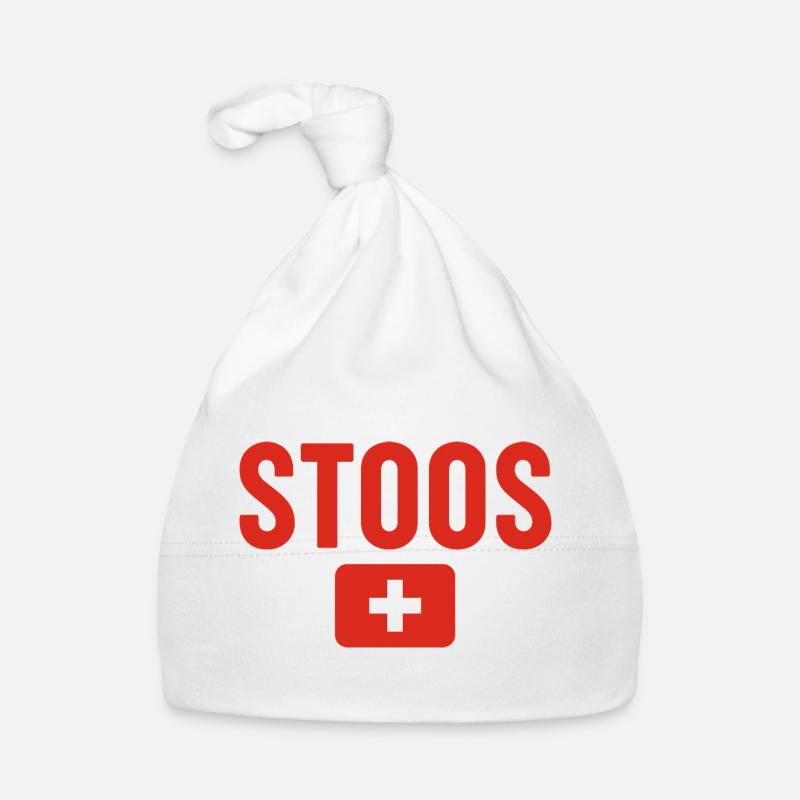 Stoos Schweiz Flagge Baby Bio-Mütze