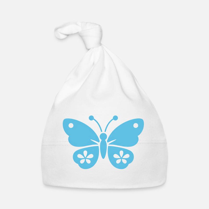 Bleu papillon Bonnet bio Bébé