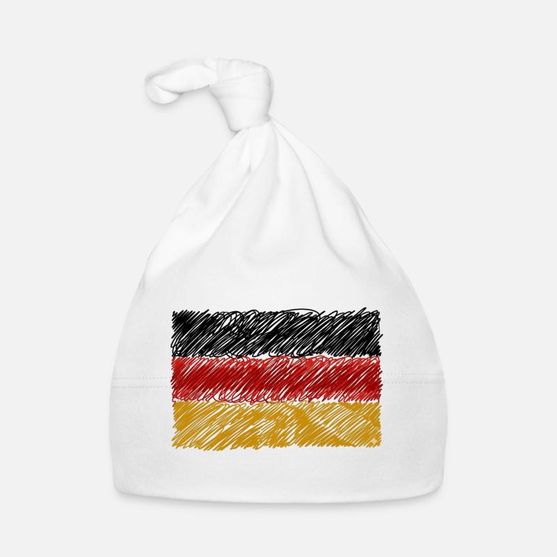 Kritzelei der deutschen Flagge Baby Bio-Mütze