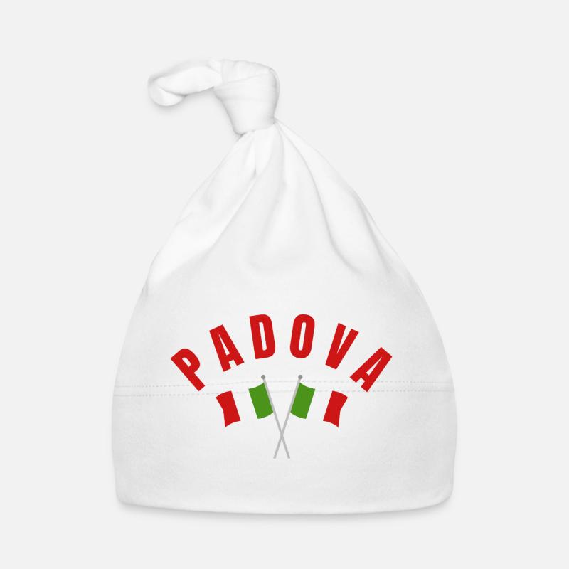Padova Crossed Italian Flags Organic Baby Cap