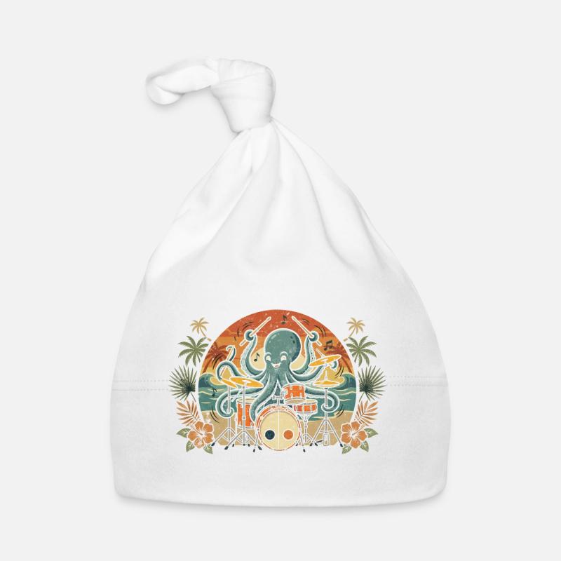 Percussionniste Tropical Octopus Bonnet bio Bébé