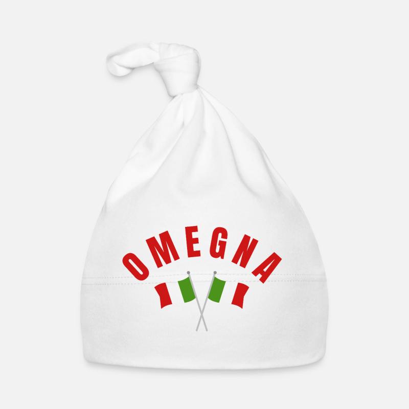 Omegna Italian Flags Emblem Organic Baby Cap