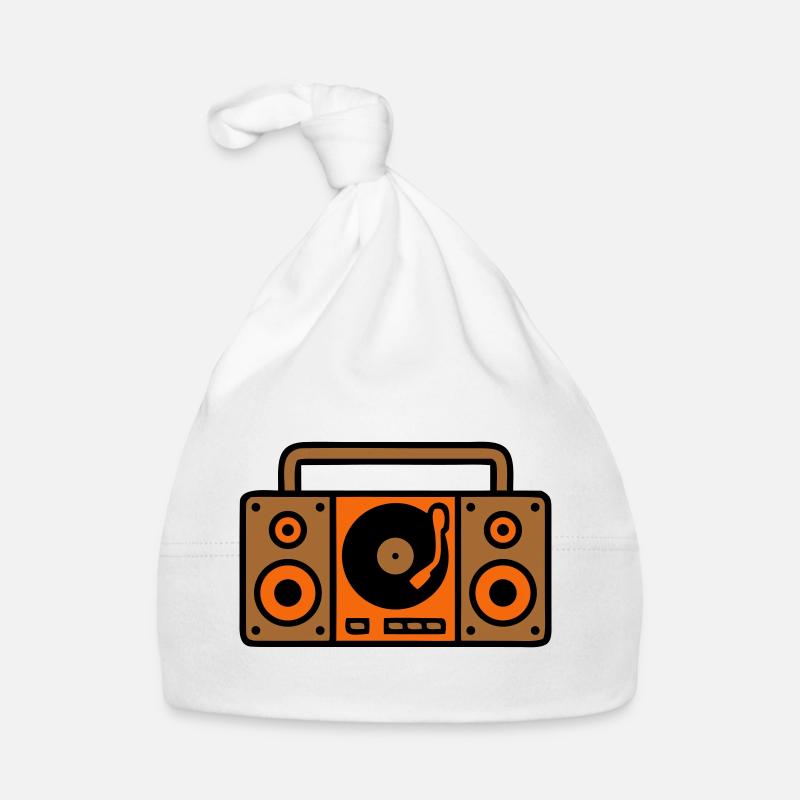 Retro Boombox Ghettoblaster 80er Baby Bio-Mütze