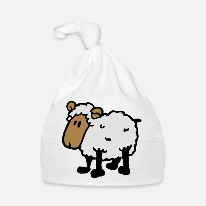 cool comic sheep funny sheep Organic Baby Cap