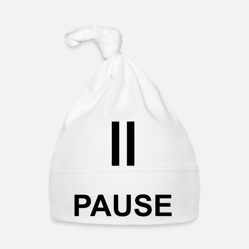 Pause Auszeit Geschenk Statement Baby Bio-Mütze