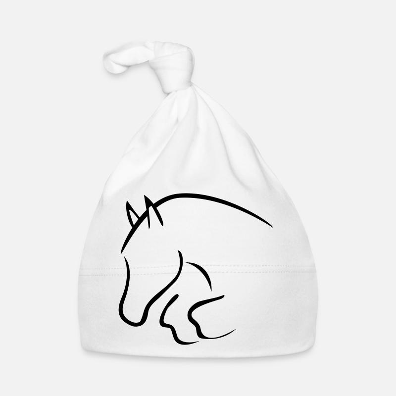 Springpferd - Baby Bio-Mütze - Weiß