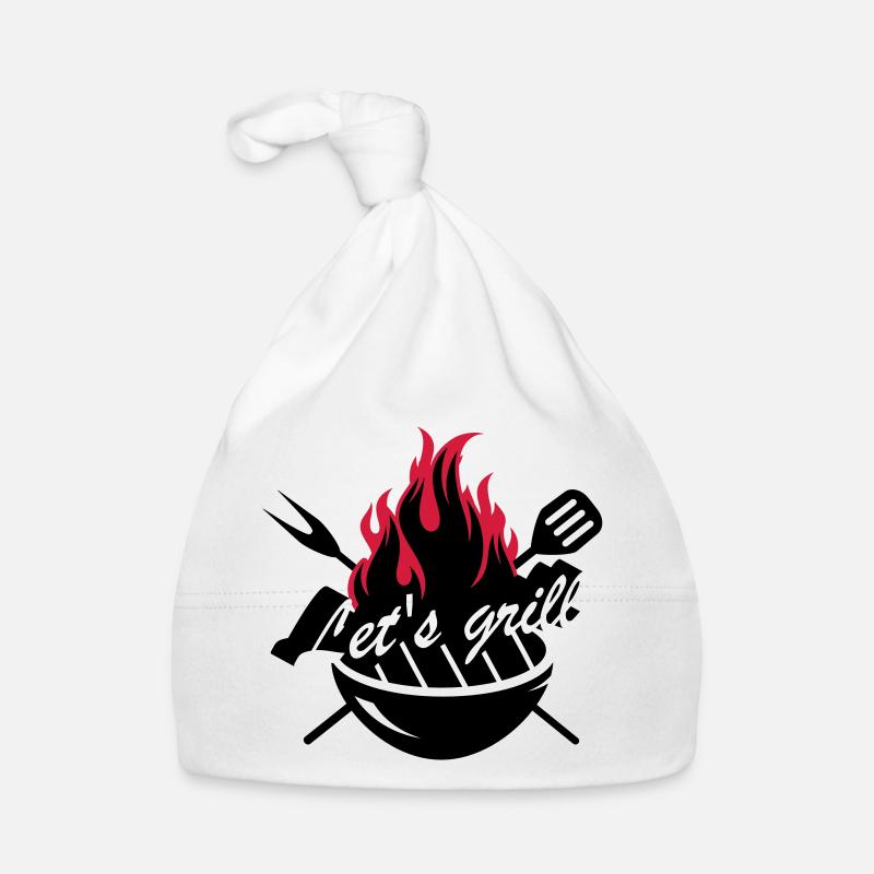 A grill with barbecue utensils Organic Baby Cap