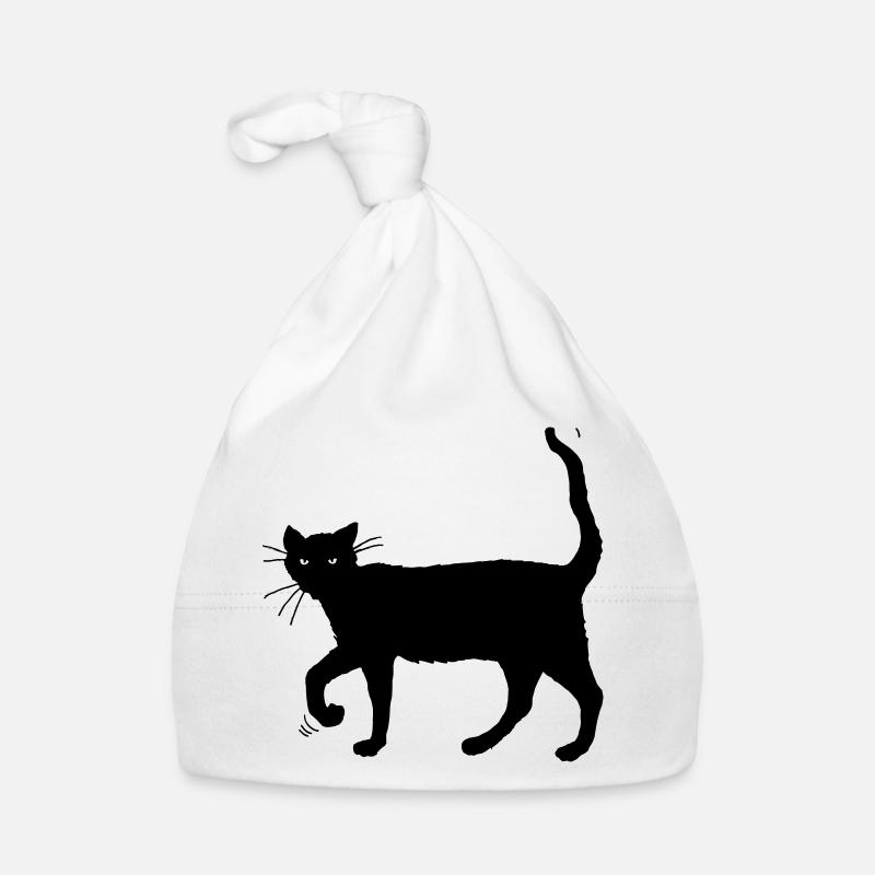 Chat noir Bonnet bio Bébé