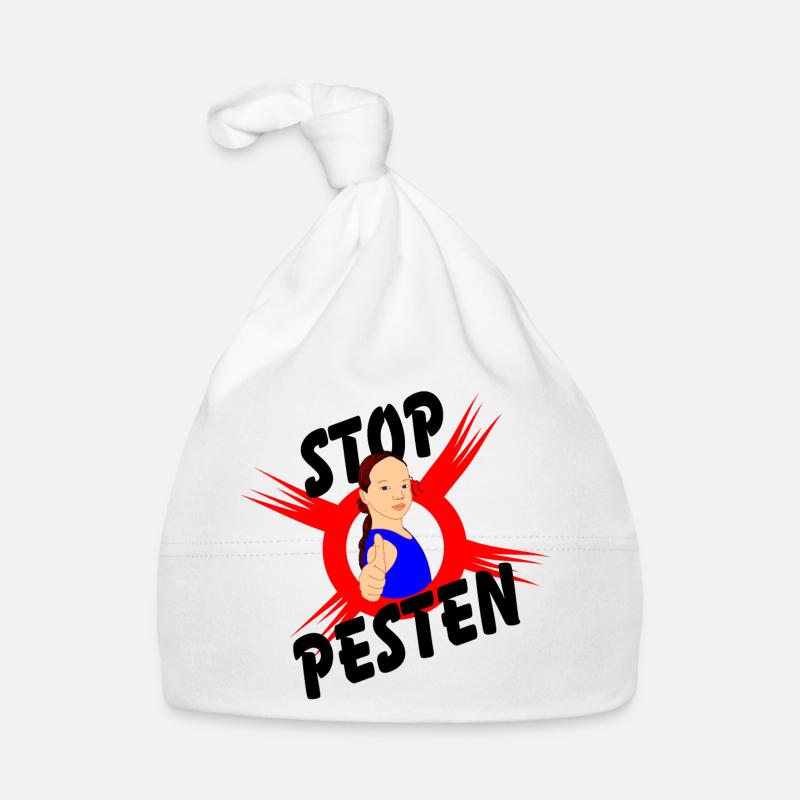 Arrêtez l’intimidation texte du logo ARRÊTEZ L’INTIMIDATION' Bonnet bio Bébé