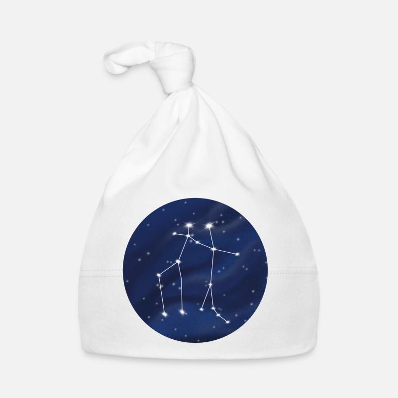 Sternbild Zwillinge Sternzeichen Baby Bio-Mütze
